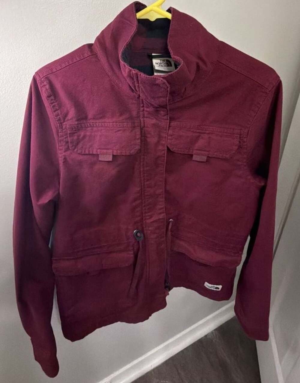 The North Face Women's Urban Utility Jacket Flannel Lined Maroon Size M